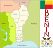 Benin Africa Europe emblem map symbol administrative divisions