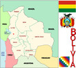 Bolivia South America  emblem map symbol  divisions