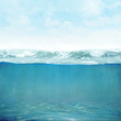 Himmel Wasser vintage Hintergrund 3D