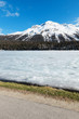 beautiful mountain landscape, lake ice, Engadina