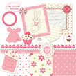 Scrapbook set for baby girl