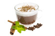 Coffee with milk and cinnamon