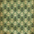 Vintage scrap nautical card with anchor's pattern