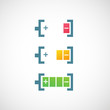 battery charge level indicators icon vector