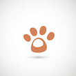 dog paw icon vector