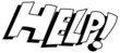 Help - Comic Expression Vector Text