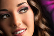 Attractive brunette with sensual look.