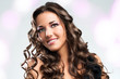 Beauty portrait of attractive brunette.