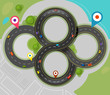 vector city map from above