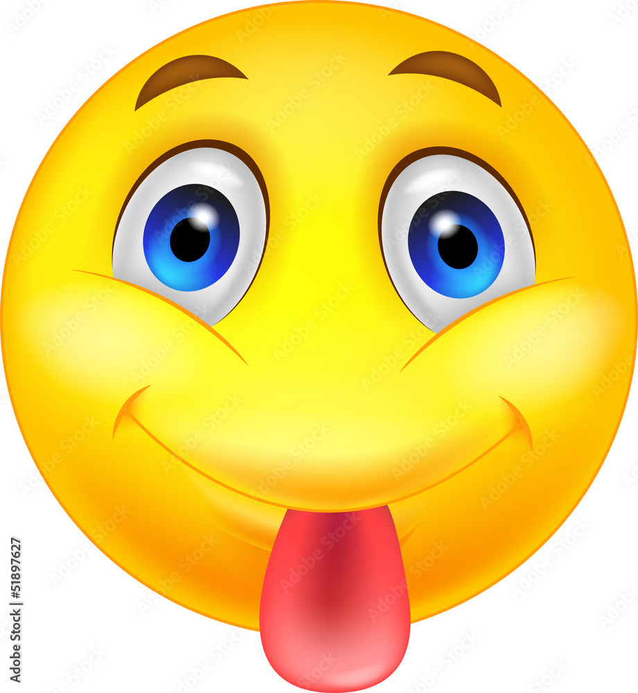 Smiley Emoticon Sticking Out His Tongue Wall Sticker | Wall Stickers