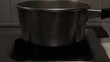 a pot with gas flame