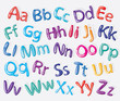 Cartoon colorful alphabet