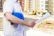 Photo: Construction manager looking project Construction manager looking project