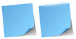 Vector: 2 Blue Stick Notes 2 Blue Stick Notes