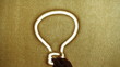 Lamp, drawn by a finger on sand, Sand Painting