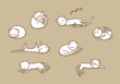 Sleeping cats set