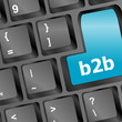 word b2b on digital keyboard