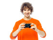 Photo: young man photographer holding camera portrait young man photographer holding camera portrait