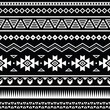 Aztec seamless pattern, tribal black and white background