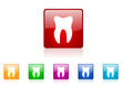 tooth vector web icon set