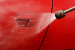 pressure washing car