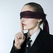Photo: blindfold business woman silence blindfold business woman silence