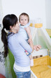 woman with a toddler
