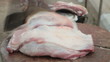 Video: Butcher cutting fresh pork meat Butcher cutting fresh pork meat