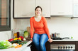  housewife  in home kitchen