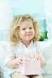 Photo: Girl with gift Girl with gift