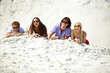 Friends on sand