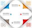 Infographic design template with paper tags.