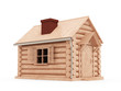 Wooden House isolated on white background