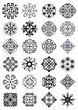 circular damask decorations