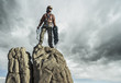 Climber on the summit.