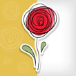 Floral background with abstract roses