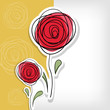 Floral background with abstract roses