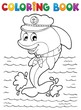 Coloring book dolphin theme 1