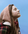 Portrait of the girl blindly