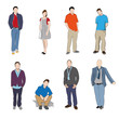 Vektor: 8 Silhouetten Jugend modern 8 Silhouetten Jugend modern