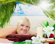 Woman in a spa salon