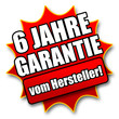 Siegel "6 Jahre Garantie vom Hersteller!"