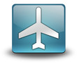 Illustration: Light Blue 3D Effect Icon "Airport / Airplane" Light Blue 3D Effect Icon "Airport / Airplane"
