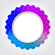 Creative Abstract Digital Flower with Round Frame for Your Text