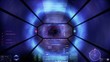 Space ship cabin animation: entering space