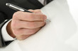 Photo: Signing on a white background Signing on a white background
