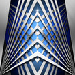 Blue and Metal Geometric Background