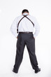 the man with holster isolated on white background
