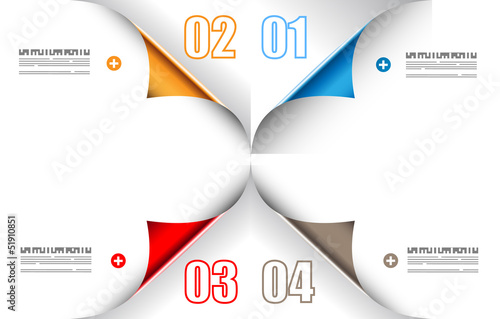 Vector: Infographic design template with paper tags Infographic design template with paper tags