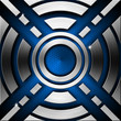 Blue and Metal Geometric Background